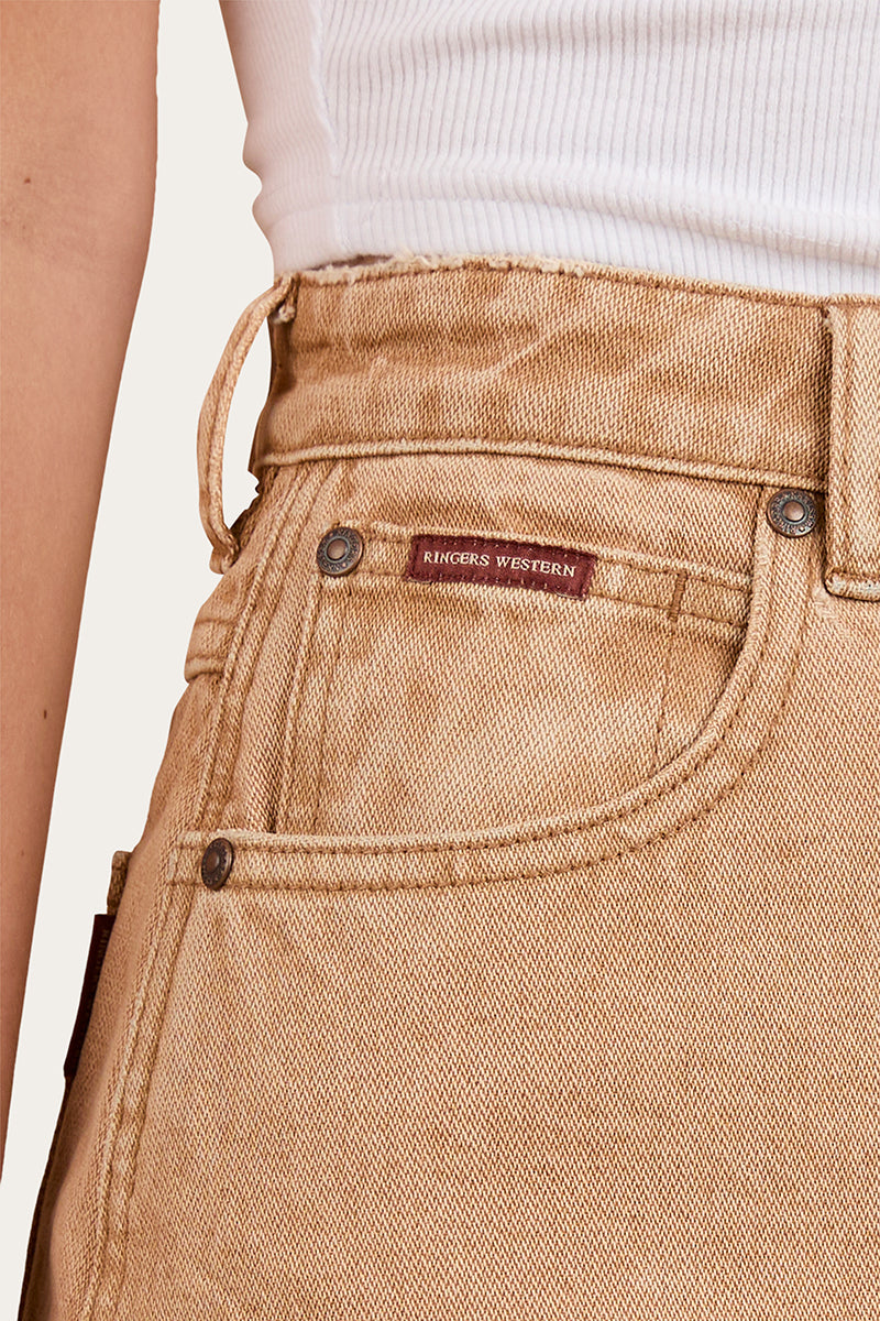 Remy Womens Denim Short - Dark Sand