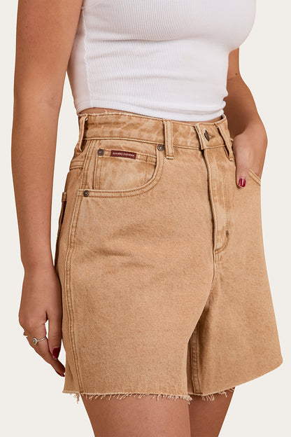 Remy Womens Denim Short - Dark Sand