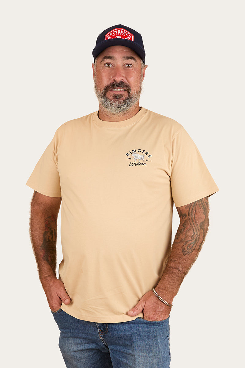 Hometown Mens Loose Fit T-Shirt - Dark Sand