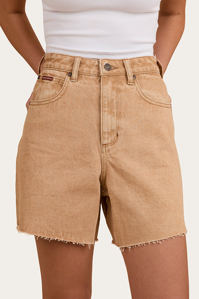 Remy Womens Denim Short - Dark Sand