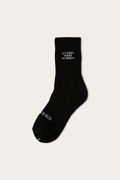 Howdy Unisex Sock 2 Pack - Black/Grey Marle