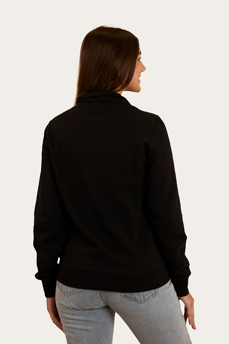 Peninsula Womens 1/4 Zip Crew - Black