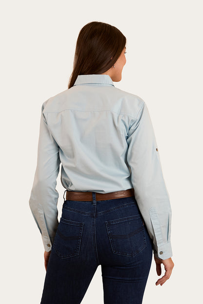 Pentecost River Womens Full Button Work Shirt - Pastel Blue