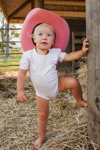 Ringers Babies Short Sleeve Romper - Pastel Pink