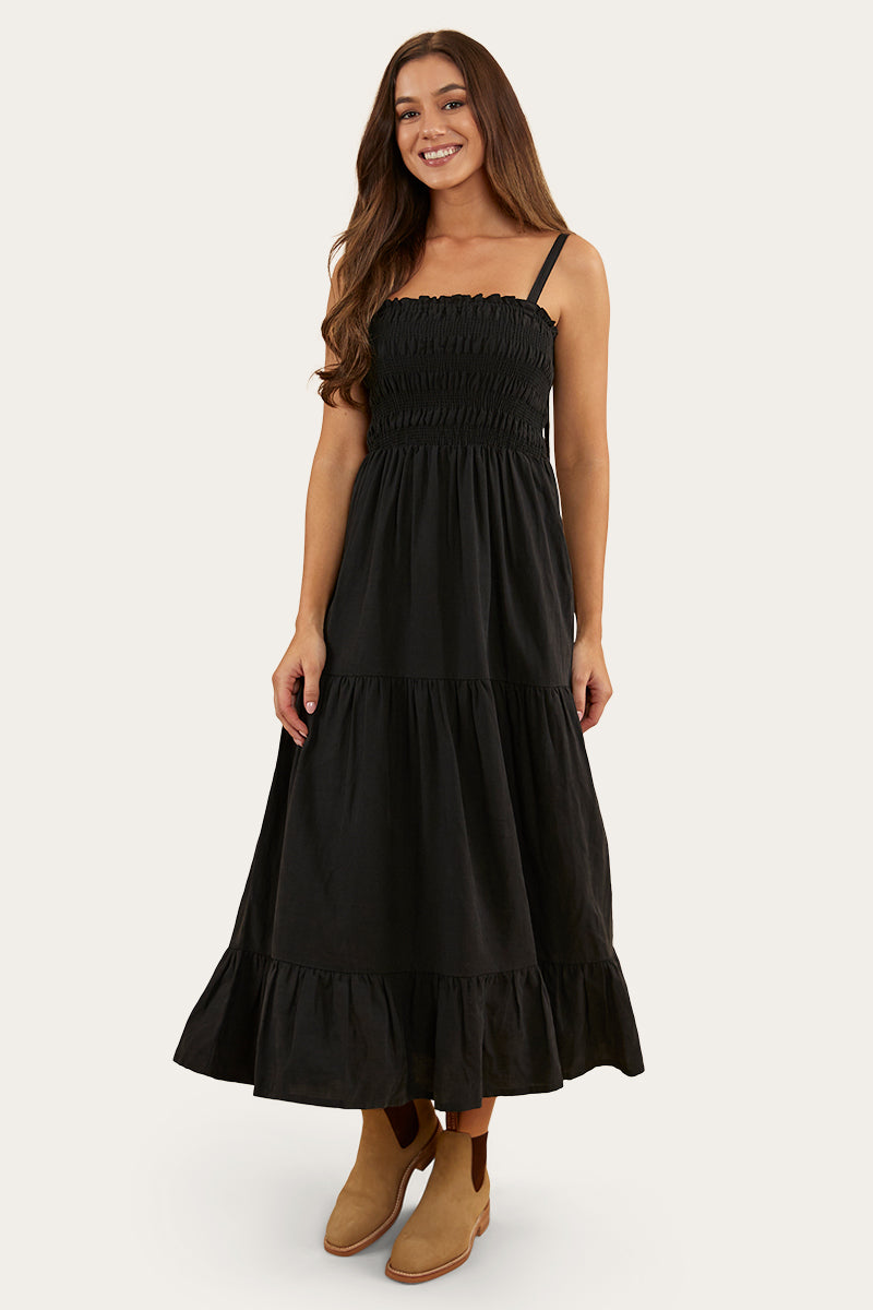 Rosabel Womens Maxi Dress - Black