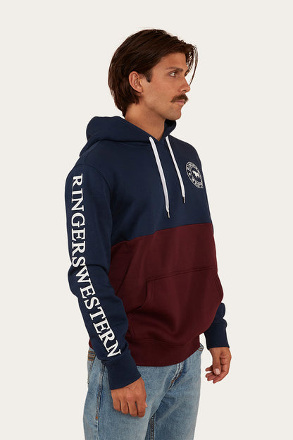 Hahndorf Mens Hoodie - Navy/Cabernet