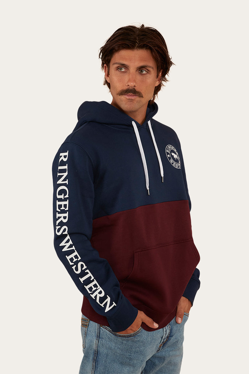 Hahndorf Mens Hoodie - Navy/Cabernet