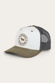 Signature Bull Trucker Cap - Army / Off White