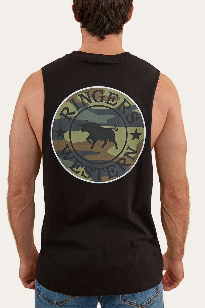 Signature Bull Mens Muscle Tank - Black/Camo