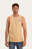 Servo Mens Muscle Tank - Dark Sand