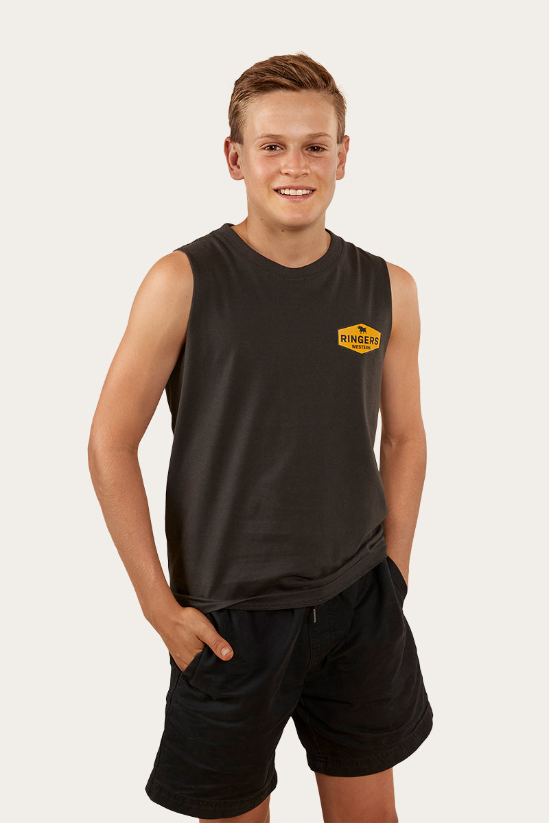 Servo Kids Muscle Tank - Charcoal