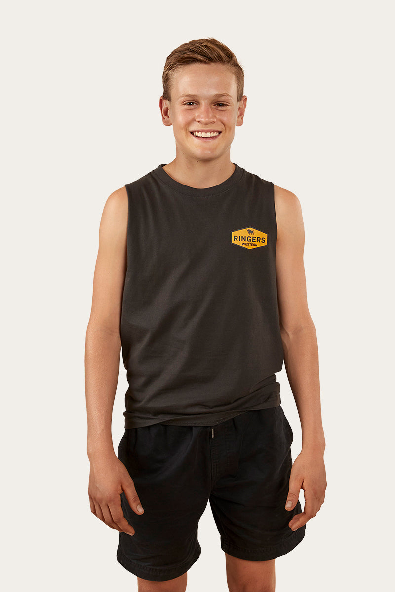 Servo Kids Muscle Tank - Charcoal