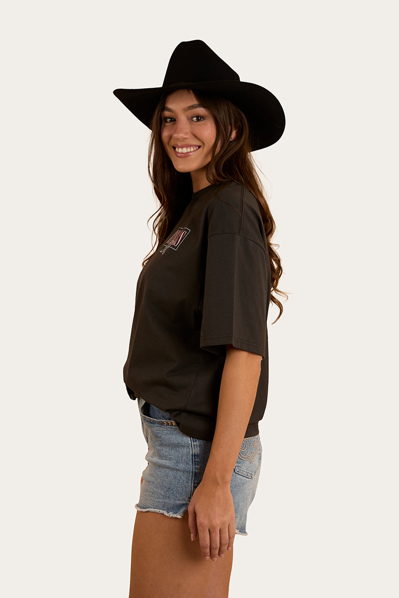 Shana Womens Oversized T-Shirt - Charcoal