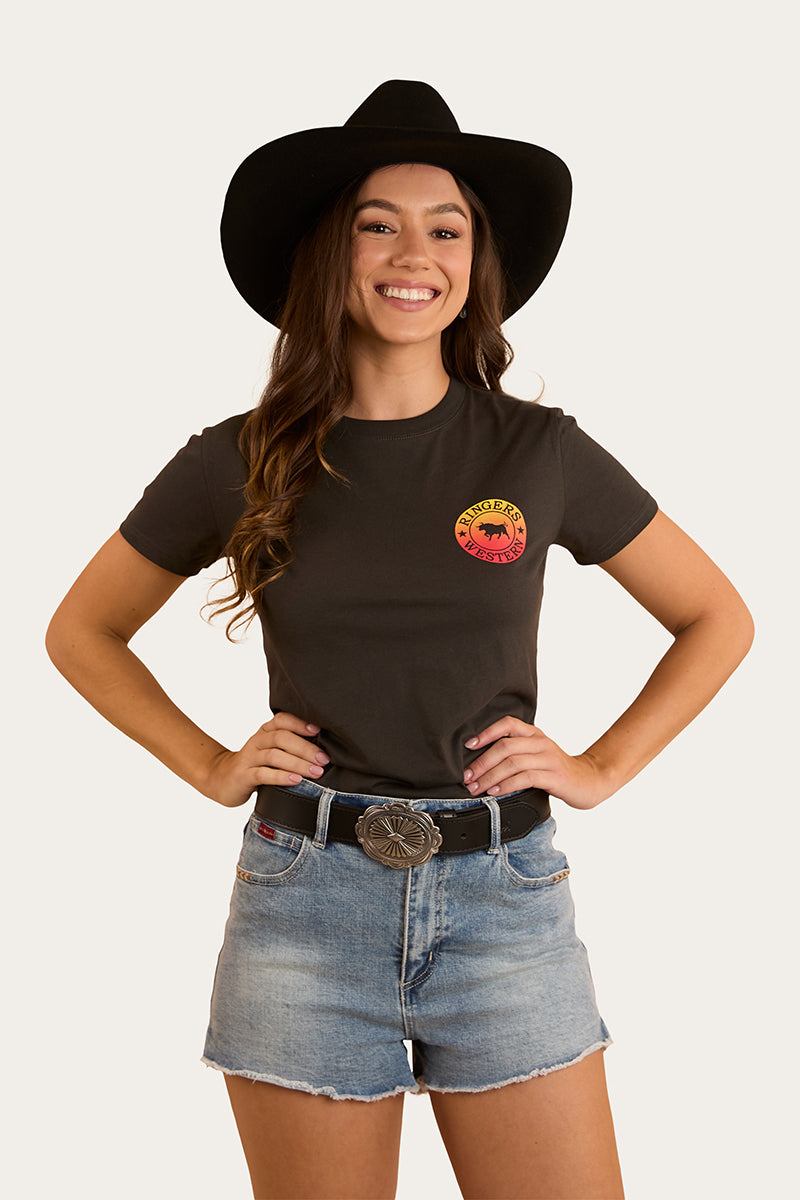 Signature Bull Womens Classic Fit T-Shirt - Charcoal Fade