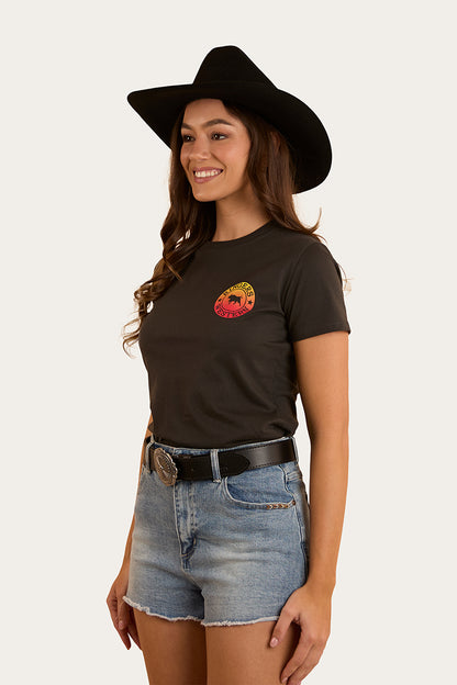 Signature Bull Womens Classic Fit T-Shirt - Charcoal Fade