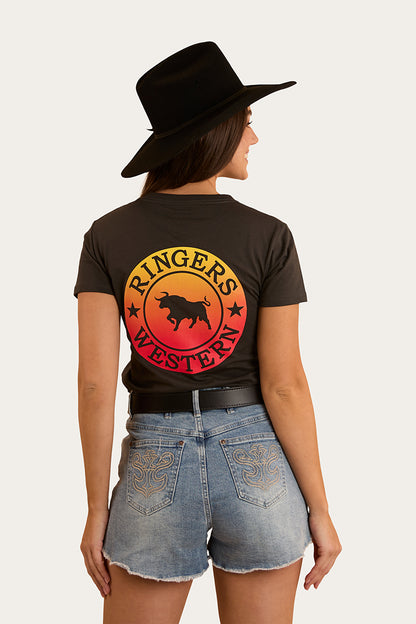 Signature Bull Womens Classic Fit T-Shirt - Charcoal Fade