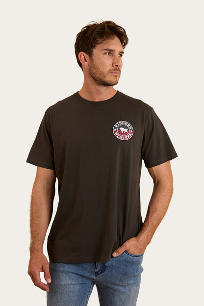 Signature Bull Mens Loose T-Shirt - Charcoal / Split