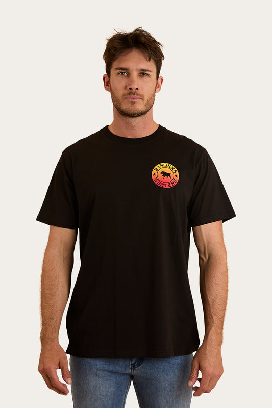 Signature Bull Mens Loose T-Shirt - Black Fade