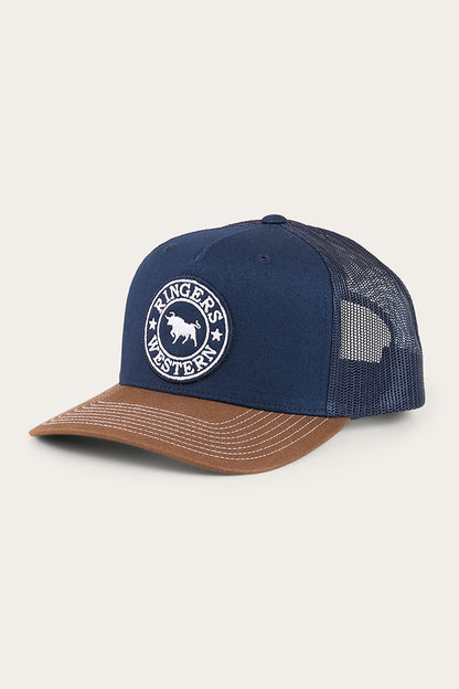 Signature Bull Trucker Cap - Navy / Chocolate