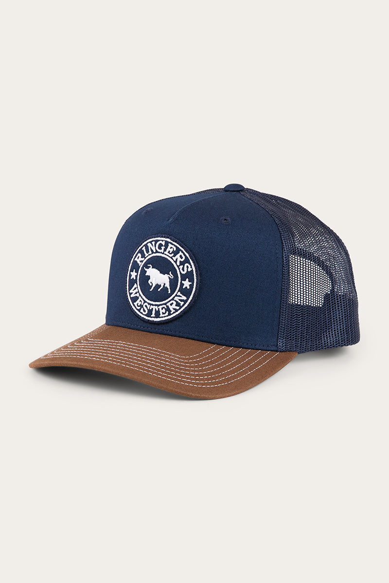 Signature Bull Trucker Cap - Navy / Chocolate