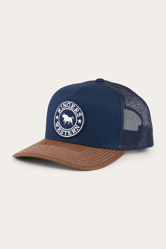 Signature Bull Trucker Cap - Navy / Chocolate