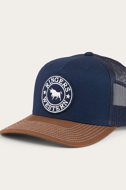 Signature Bull Trucker Cap - Navy / Chocolate