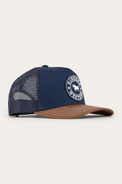 Signature Bull Trucker Cap - Navy / Chocolate