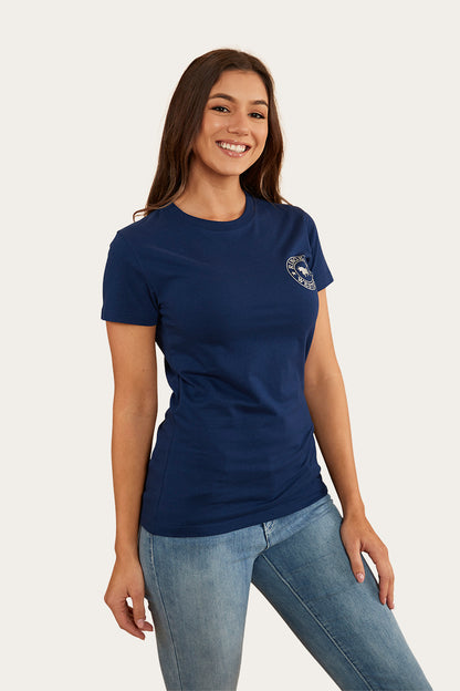 Signature Bull Women Classic Fit T-Shirt - Navy/Silver