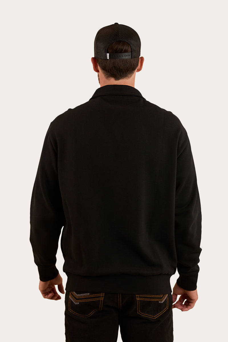 Strand Mens 1/4 Zip Crew - Black