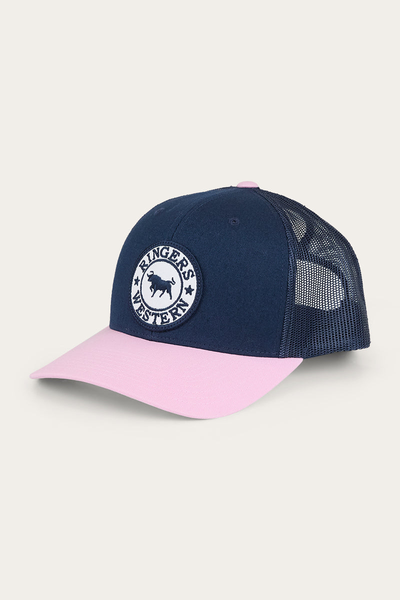 Tara Ponytail Trucker Cap - Navy / Pastel Pink