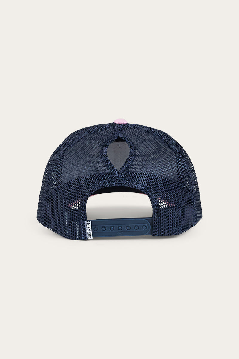 Tara Ponytail Trucker Cap - Navy / Pastel Pink