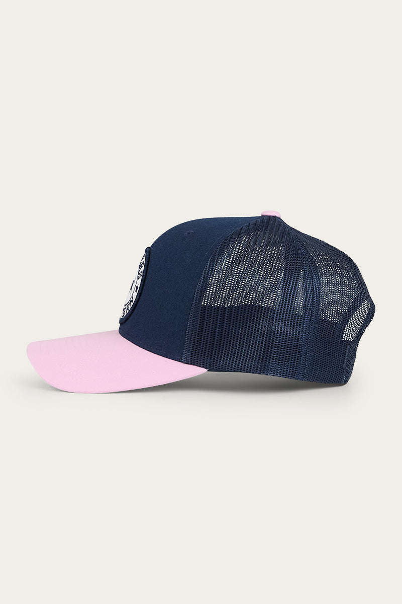 Tara Ponytail Trucker Cap - Navy / Pastel Pink