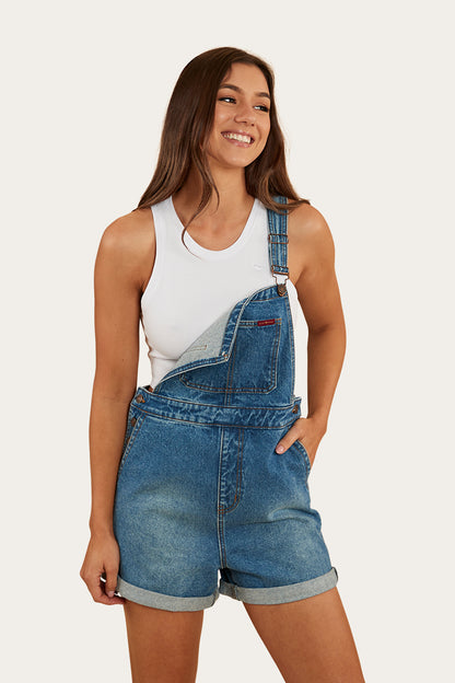 Weekender Womens Overall - Mid Wash Blue