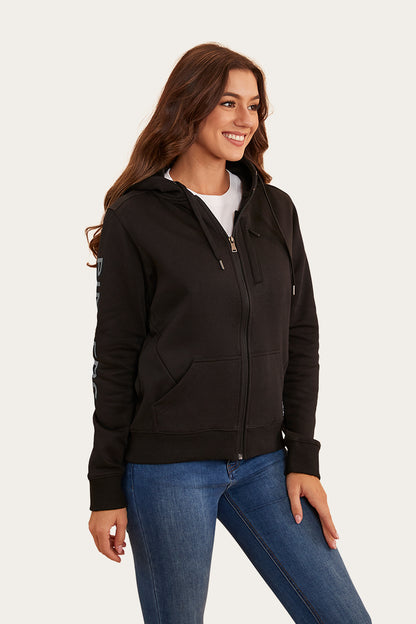 Alaska Womens Zip Thru Hoodie - Black