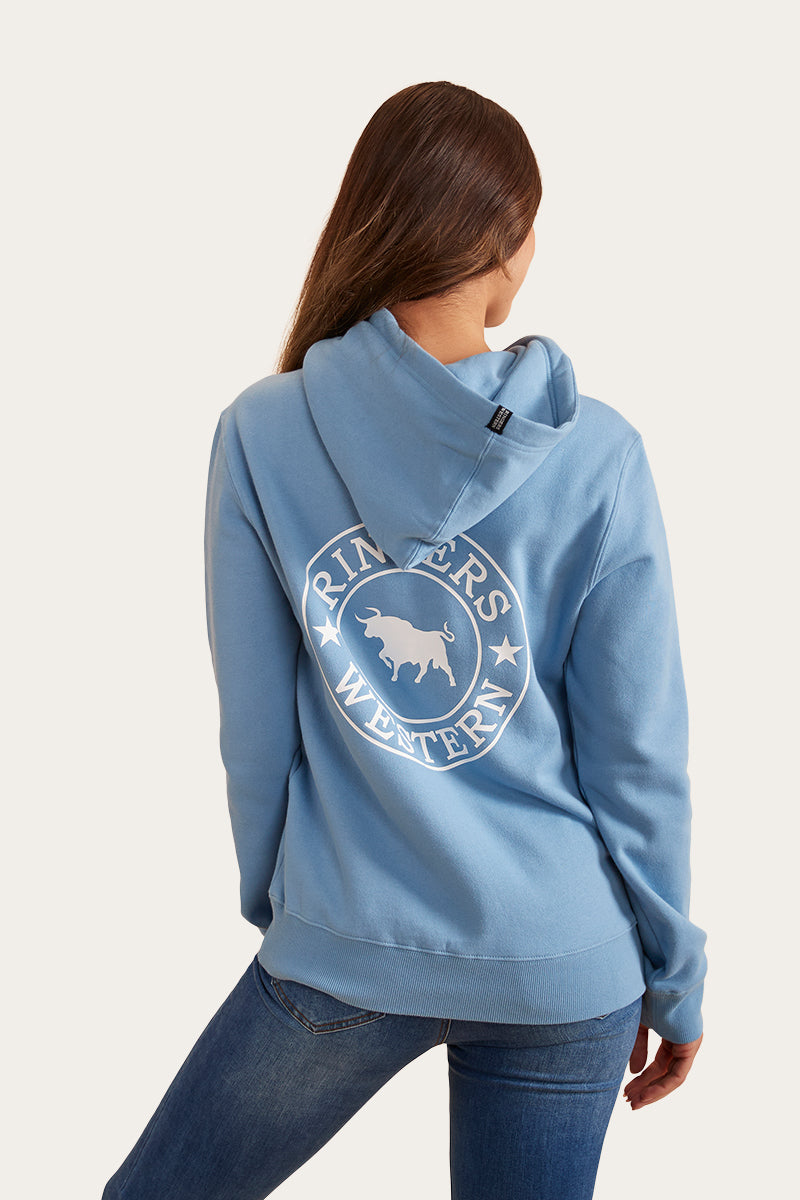 Signature Bull Womens Pullover Hoodie - Dusk/White