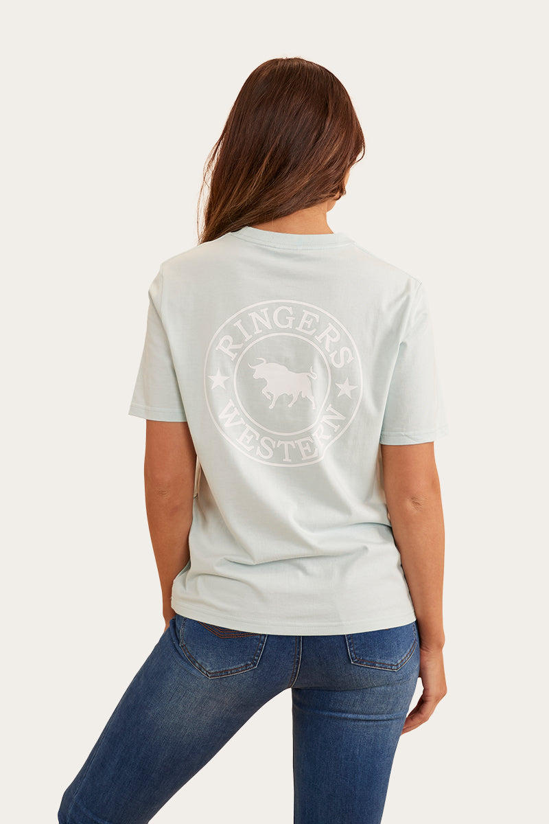 Signature Bull Womens Loose Fit T-Shirt - Skylight