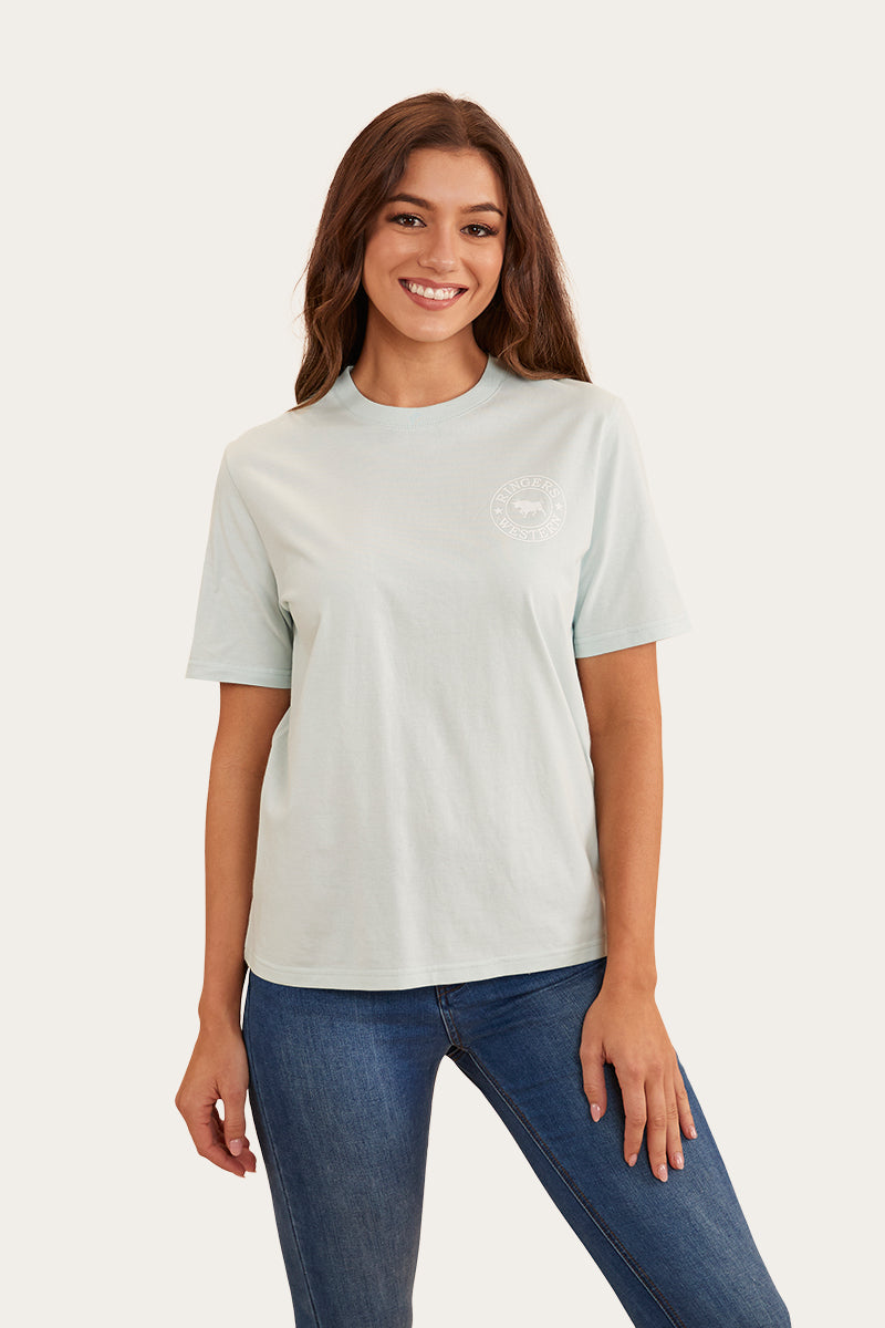 Signature Bull Womens Loose Fit T-Shirt - Skylight