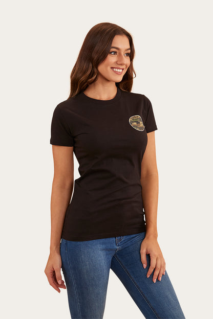 Signature Bull Womens Classic Fit T-Shirt - Black/Camo