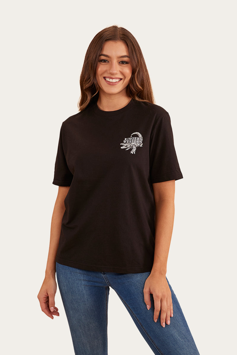 Salty Womens Loose Fit T-Shirt - Black