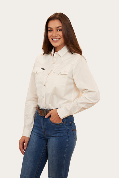 Silverlake Womens Western Shirt - Off White