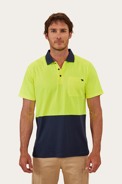 Crossroad Mens Hi-Vis Polo - Neon Yellow