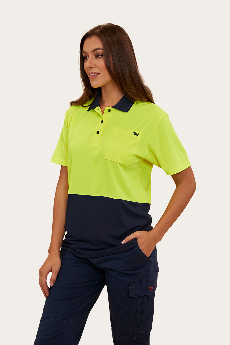 Tracks Womens Hi-Vis Polo - Neon Yellow