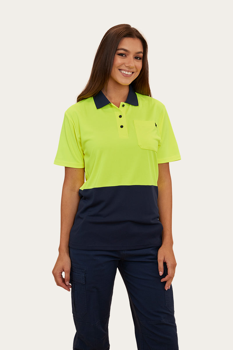 Tracks Womens Hi-Vis Polo - Neon Yellow