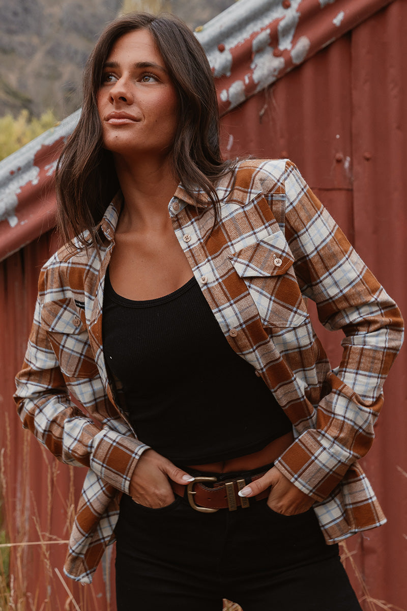 Clementine Womens Flannel - Toffee