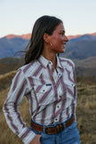 Bubba Womens Western Shirt - Burnt Red