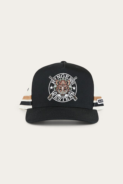 Wild Boar Trucker Deep Fit Cap - Black