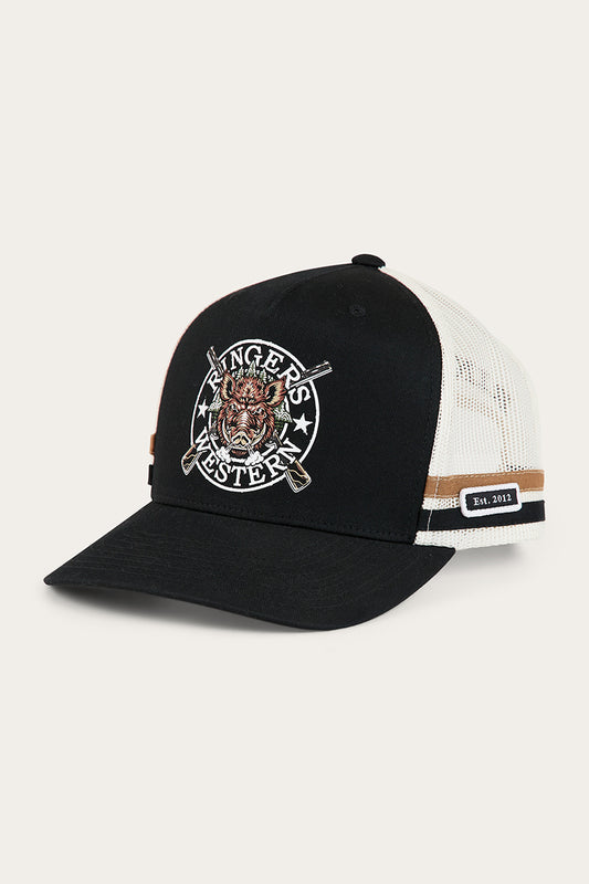 Wild Boar Trucker Deep Fit Cap - Black