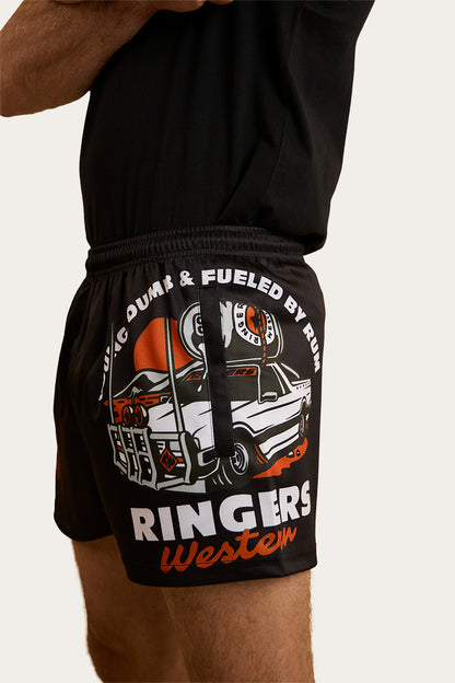 Young and Dumb Footy Short - Black / Orange