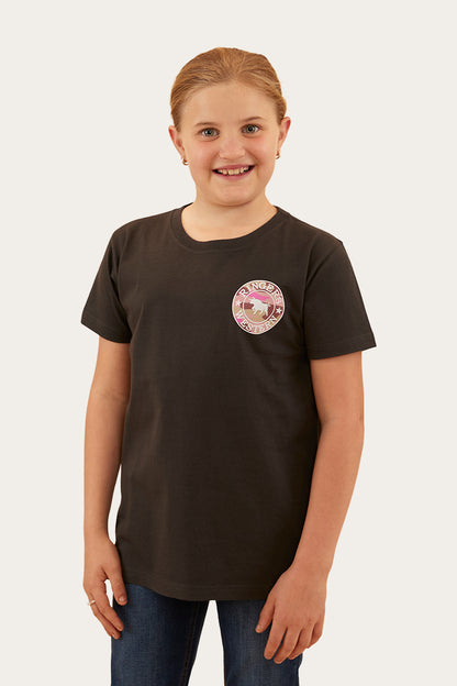 Signature Bull Kids Classic Fit T-Shirt - Charcoal/Pink Camo