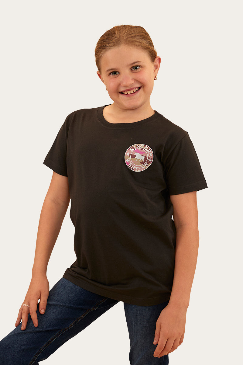 Signature Bull Kids Classic Fit T-Shirt - Charcoal/Pink Camo